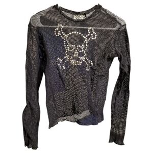 Serious Los Angeles Skull Fishnet Top